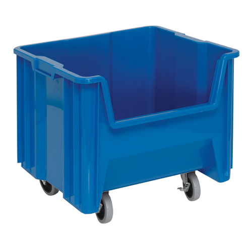 Mobile Giant Stack Container, 12-1/2" H x 16-1/2" W x 17-1/2" D, 250 lbs. Capacity, Blue Superchem Industries