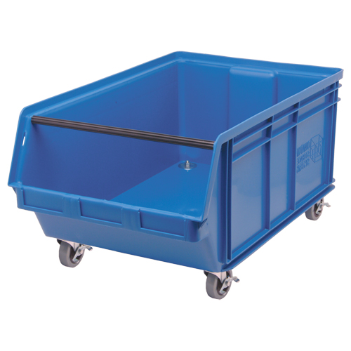 Mobile MAGNUM Bin, 14-7/8" H x 18-3/8" W x 29" D, 150 lbs. Capacity, Blue Superchem Industries