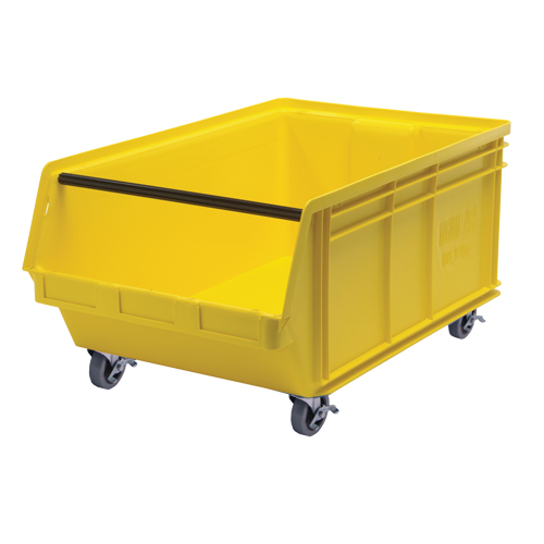 Mobile MAGNUM Bin, 14-7/8" H x 18-3/8" W x 29" D, 150 lbs. Capacity, Yellow Superchem Industries