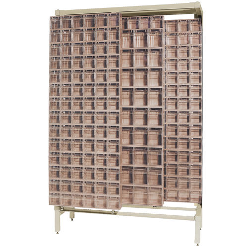 Free-Standing Tip-Out Bins Slider System, 48" W x 18" D x 77" H, 303 Drawers Superchem Industries