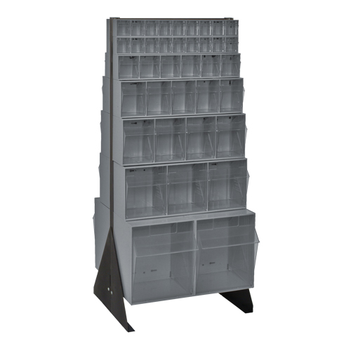 Support pour bacs basculants, 23-5/8" la x 16" p x 52" h, 76 tiroirs Superchem Industries