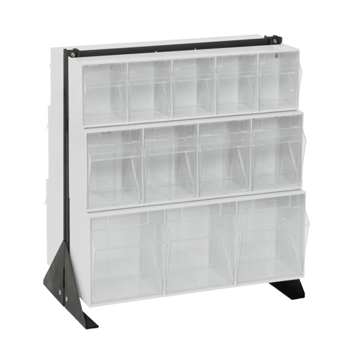 Support pour bacs basculants, 23-5/8" la x 16" p x 28" h, 24 tiroirs Superchem Industries