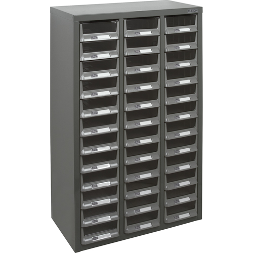 Casiers pour pi&egrave;ces KPC-100 , Acier galvanis&eacute;, 36 tiroirs, 23" x 11-2/5" x 36-9/10", Gris Superchem Industries
