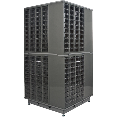 KPC-600 Parts Cabinet, Galvanized Steel, 40 Drawers, 18-3/10" x 8-7/10" x 25-3/10", Grey Superchem Industries