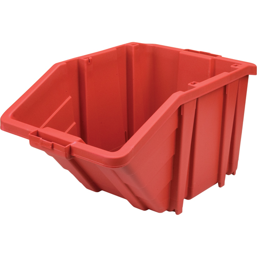Jumbo Plastic Bin, 15-1/2" W x 13" H x 25" D, Red, 200 lbs. Capacity Superchem Industries