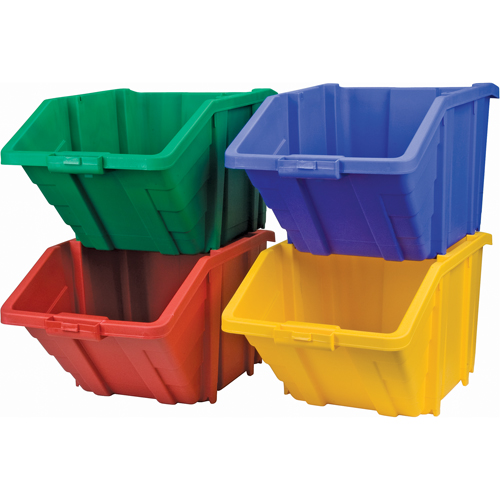 Jumbo Plastic Bin, 15-1/2" W x 13" H x 25" D, Red, 200 lbs. Capacity Superchem Industries