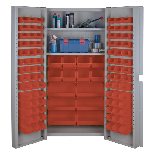 Deep Door Combination Cabinets, 38" W x 24" D x 72" H, Grey Superchem Industries