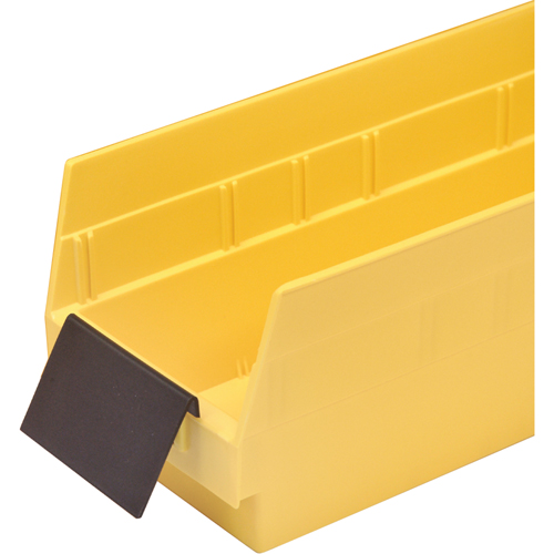 Bacs de rangement pour tablettes - Porte-&eacute;tiquettes de forme allong&eacute;e Superchem Industries