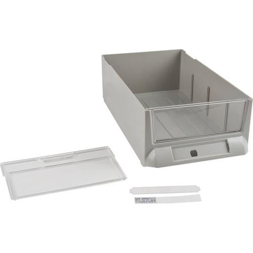 Replacement Drawer for KPC-200 Parts Cabinets, Plastic, 5-3/8" W x 9-13/16" D x 3-3/10" H, Grey Superchem Industries