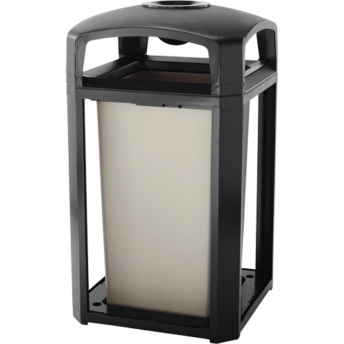 Cendrier et corbeille pour d&eacute;chets de s&eacute;rie classique de s&eacute;rie Landmark, Plastique, Capacit&eacute; 50 gal. US, Hauteur 46-1/2" Superchem Industries