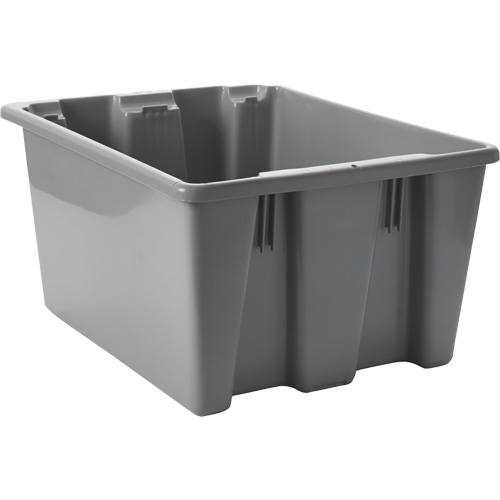 Caisse-palette empilable et emboîtable, 10" x 15,5" x 19,5", Gris Superchem Industries