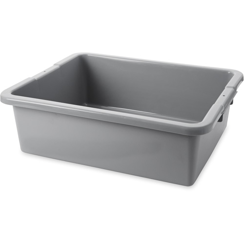Undivided Bus/Utility Box, 7" H x 21.5" D x 17" L, Polyethylene, Grey Superchem Industries