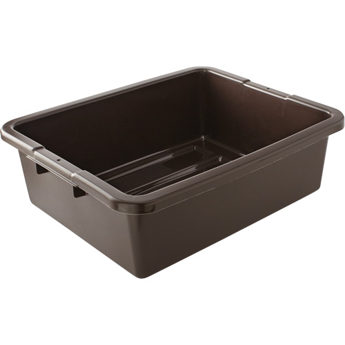 Undivided Bus/Utility Box, 7" H x 21.5" D x 17" L, Plastic, Brown Superchem Industries