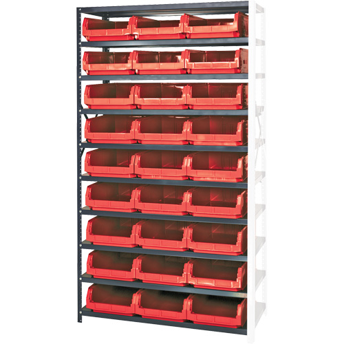 Shelving Unit with Stacking Bins, Steel, Magnum Bin, Add-On, 42" W x 76" H Superchem Industries