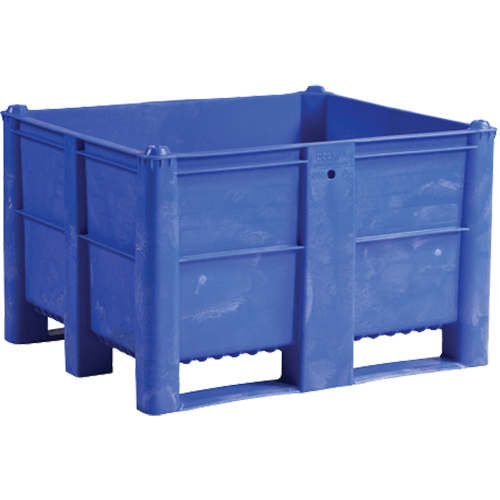 Pallet Container, 40"/47.25" D x 48"/39.4" W x 29"/29.1" H, 1543 lbs./2650 lbs. Capacity, Blue Superchem Industries