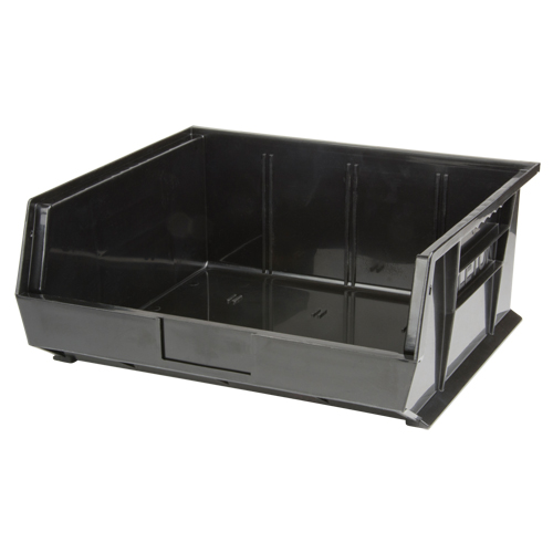 Stack & Hang Bin, 16-1/2" W x 7" H x 14-3/4" D, Black Superchem Industries