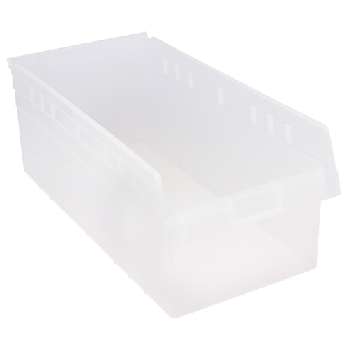 Bacs pour &eacute;tag&egrave;re Store-Max, 11-1/8" la x 8" H x 23-5/8" p, Transparent, Capacit&eacute; 68 lb Superchem Industries