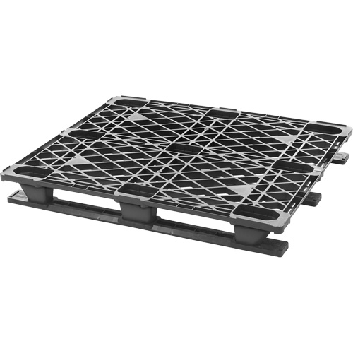 Stackable Plastic Pallet, 4-Way Entry, 48" L x 40" W x 5-3/5" H Superchem Industries