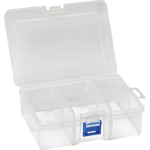 Boîte &agrave; compartiments en plastique, 4,75" la x 6,75" p x 2,25" h, 6 compartiments Superchem Industries