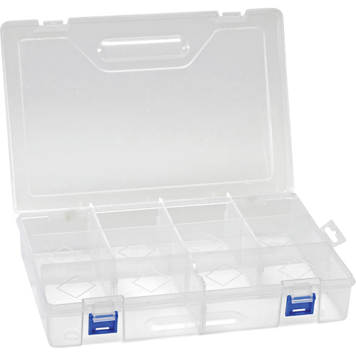 Boîte &agrave; compartiments en plastique, 7,75" la x 11,75" p x 2,2" h, 10 compartiments Superchem Industries