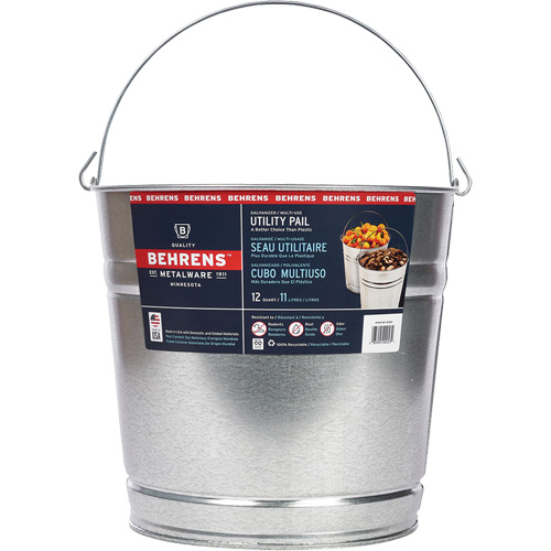 Seau, Acier galvanis&eacute;, 11 L Superchem Industries