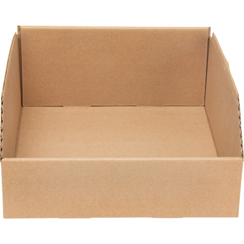 Boîtes profondes en carton ondul&eacute;, 11-3/4" la x 11-1/4" p x 4-1/2" h, Beige Superchem Industries