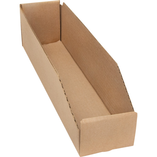 Boîtes profondes en carton ondul&eacute;, 3-3/4" la x 17-1/4" p x 4-1/2" h, Beige Superchem Industries