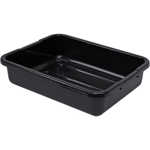 Bac d'entreposage tout usage &agrave; fond rainur&eacute;, 5" ha x 15" p x 21" lo, Plastique, Noir Superchem Industries