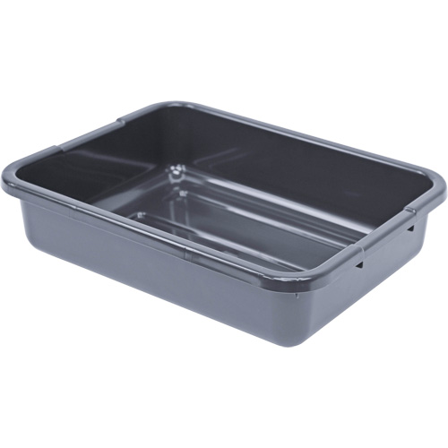 All-Purpose Ribbed-Bottom Storage Tub, 5" H x 15" D x 21" L, Plastic, Grey Superchem Industries