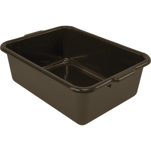 All-Purpose Flat-Bottom Storage Tub, 7" H x 15" D x 21" L, Plastic, Brown Superchem Industries