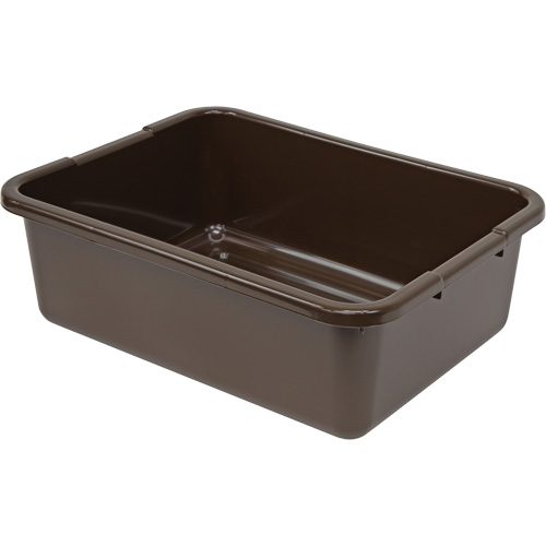 All-Purpose Ribbed-Bottom Storage Tub, 7" H x 15" D x 21" L, Plastic, Brown Superchem Industries