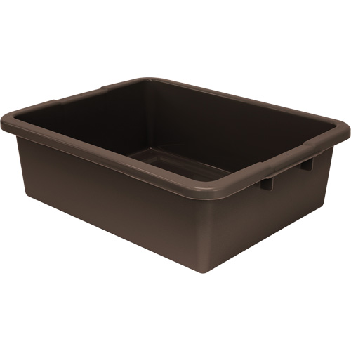 Bac d'entreposage tout usage &agrave; fond rainur&eacute;, 7" ha x 17" p x 22" lo, Plastique, Brun Superchem Industries