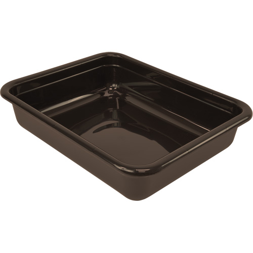 All-Purpose Flat-Bottom Storage Tub, 5" H x 15" D x 20" L, Plastic, Brown Superchem Industries