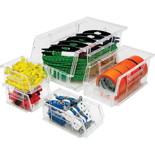 Bacs tr&egrave;s transparents Ultra, 8-1/4" la, 7" h x 14-3/4" p, Transparent Superchem Industries