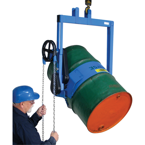 Drum Lifters - Geared Tilted, 55 US gal. (45 Imperial Gal.) Drum Size, 800 lbs./363 kg. Cap. Superchem Industries