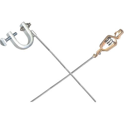 Light-Duty Bonding & Grounding Wire Assemblies - Alligator Clip & Small C-Clamps Superchem Industries