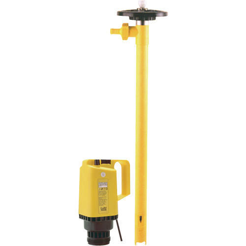 Electric Drum Pumps, Polypropylene, 24 GPM Superchem Industries