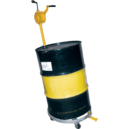 Chariots &agrave; inclinaison pour baril, Acier, Capacit&eacute;e 900 lb, Diam&egrave;tre 23-1/2", Roue en Caoutchouc rigide Superchem Industries