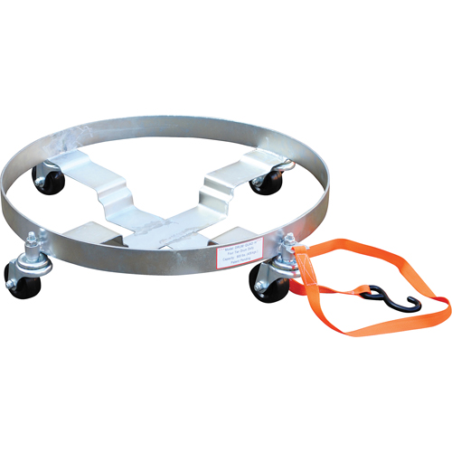 Multi-Tier Drum Dollies, Steel, 900 lbs. Capacity, 23-1/2" Diameter, Rubber Casters Superchem Industries