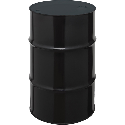 Steel Drums, 55 US gal (45 imp. gal.), Unlined, Black, Closed Top, 1A1/X1.8/300, 20 Gauge Superchem Industries