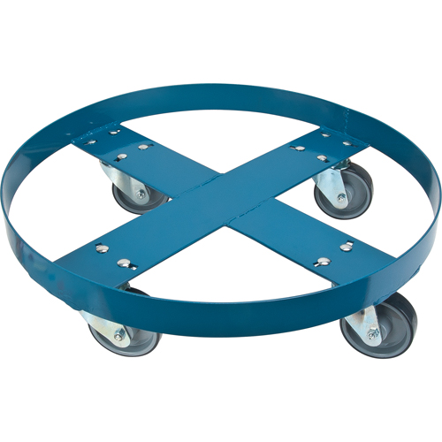 Drum Dolly, Steel, 1000 lbs. Capacity, 24" Diameter, Polyurethane Casters Superchem Industries