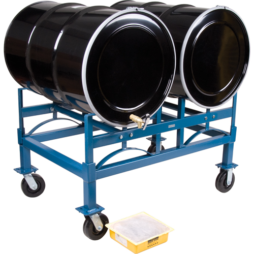 Drum Stacking Rack & Dolly Kits, 2 Drums, 1600 lbs. Capacity, 46" W x 30" D x 21-1/2" H Superchem Industries