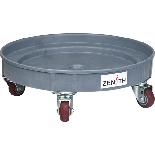 Leak Containment Drum Dolly, 24.25" dia. X 7.625" H, 1.5 US Gal. Spill Cap. Superchem Industries