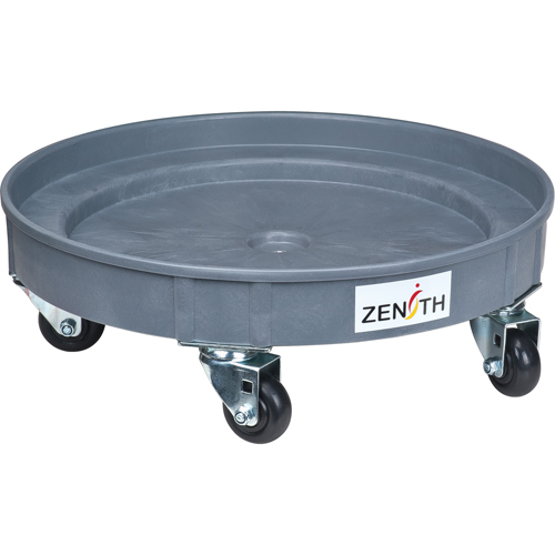 Leak Containment Drum Dolly, 24.25" dia. X 7.625" H, 1.5 US Gal. Spill Cap. Superchem Industries