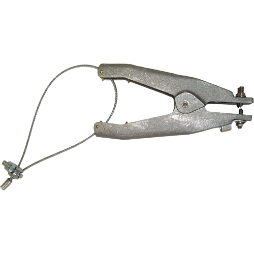 Static Grounding Clamp (GAT Series), Cast Aluminum Body Material, Stainless Steel Cup Point Material, 1 Isolated Point Configuration, 1-1/4" Max. Opening Superchem Industries