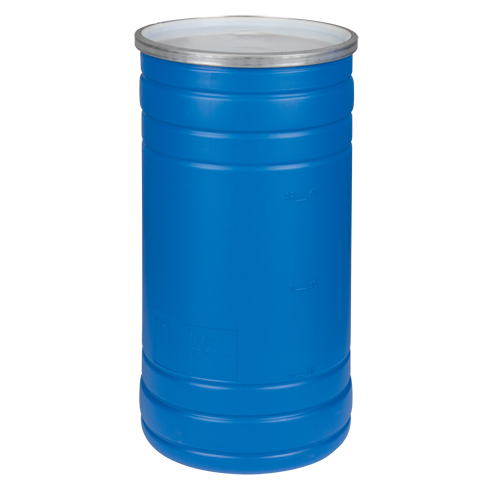 Polyethylene Drums, 15.5 US gal (12.91 imp. Gal.), Open Top, Blue Superchem Industries