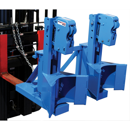 Manipulateur de barils MORSPEED 1500 pour chariot &eacute;l&eacute;vateur, Pour 55 gal. US (45 gal. imp.) Superchem Industries