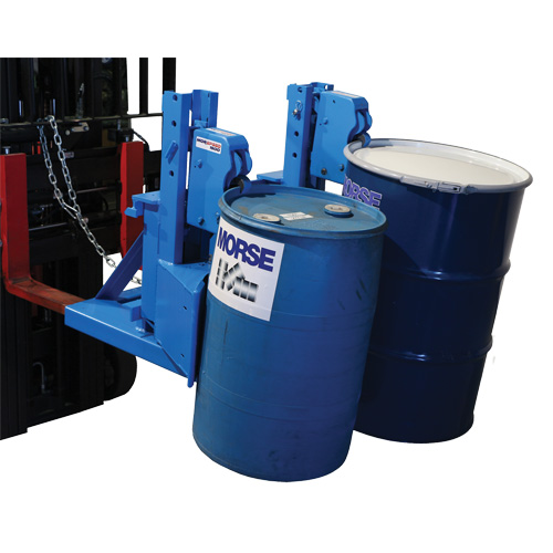 Manipulateur de barils MORSPEED 1500 pour chariot &eacute;l&eacute;vateur, Pour 55 gal. US (45 gal. imp.) Superchem Industries