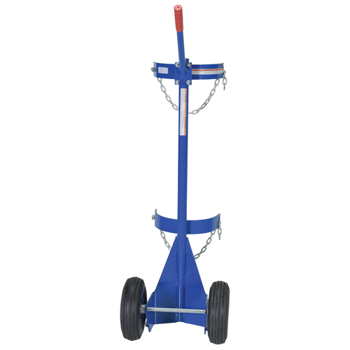 Chariot pour bouteille de gaz, Roues Pneumatique, Base de 12" la x 15-1/2" lo, 500 lb Superchem Industries