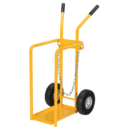 Gas Cylinder Cart, Mold-on Rubber Wheels, 9-13/16" W x 16" L Base, 150 lbs. Superchem Industries